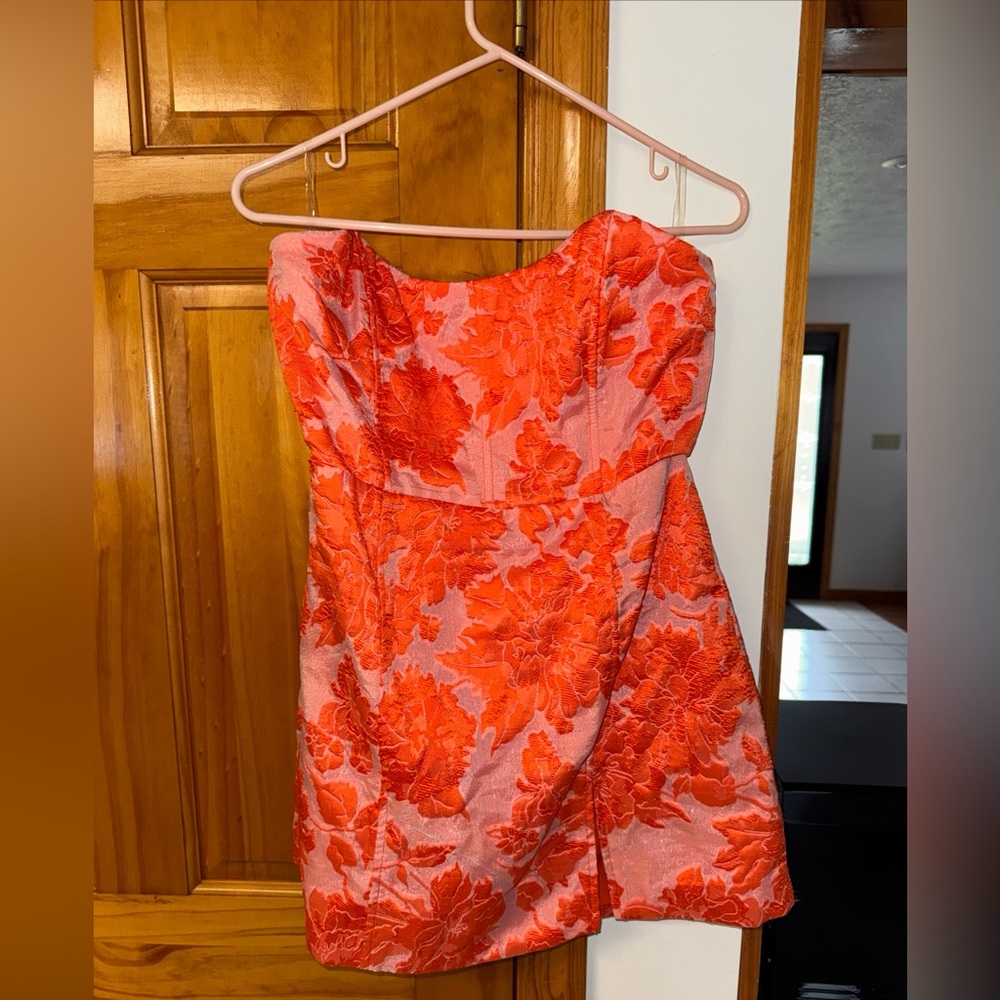 Showpo Vibrant Floral Strapless Mini Dress